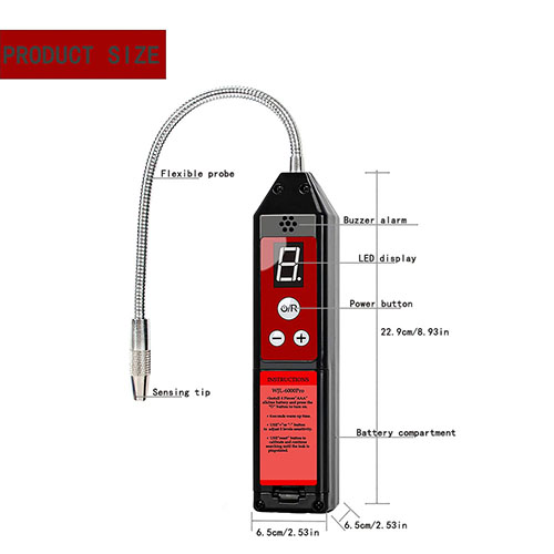 Basic Corona Style Halogen Leak Detector PRO WJL-6000Pro