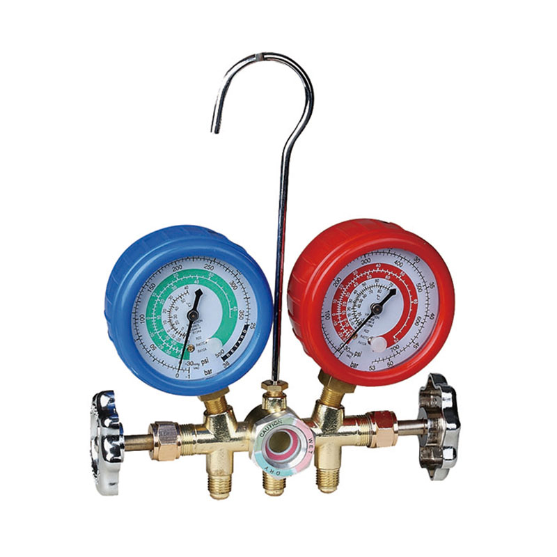 R134a 2-Valve Brass Manifold with Sightgalss PR4447