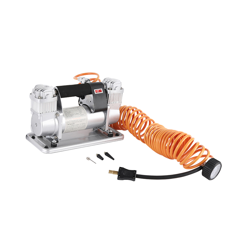  Industrial 12V Dual-Cylinder Air Compressor