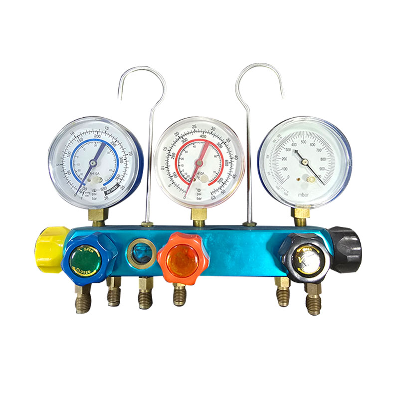 5-Valve Manifold with Sightgalss&1/4"SAE Fitting PR1009