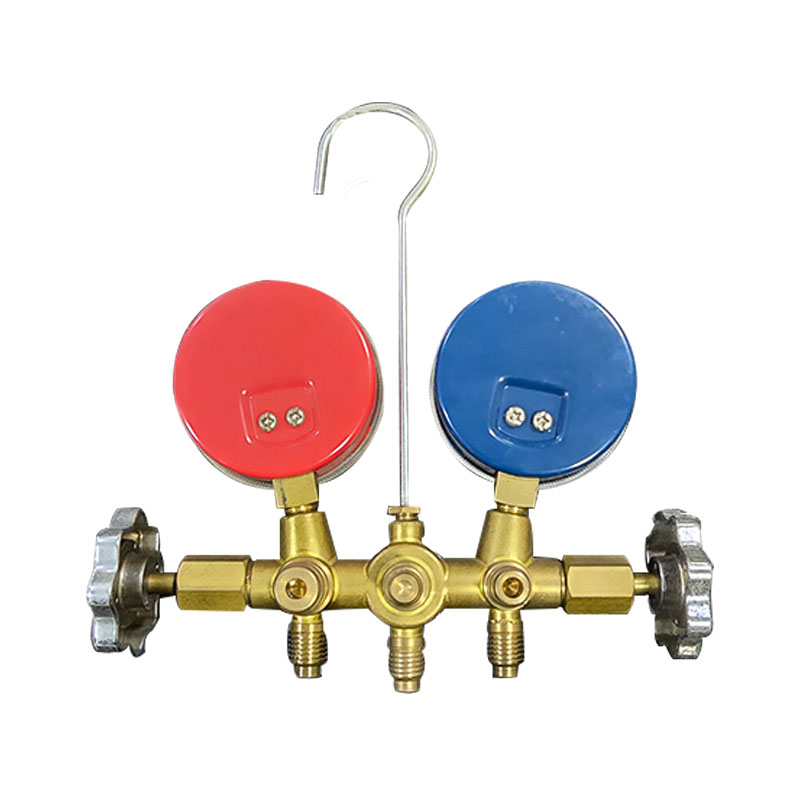 R134a 2-Valve Brass Manifold with Sightgalss PR4447